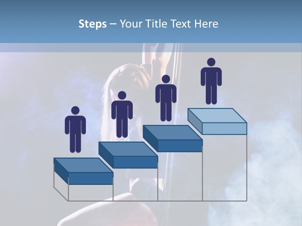 A Woman In A Pole Dancing Pose On A Stage PowerPoint Template