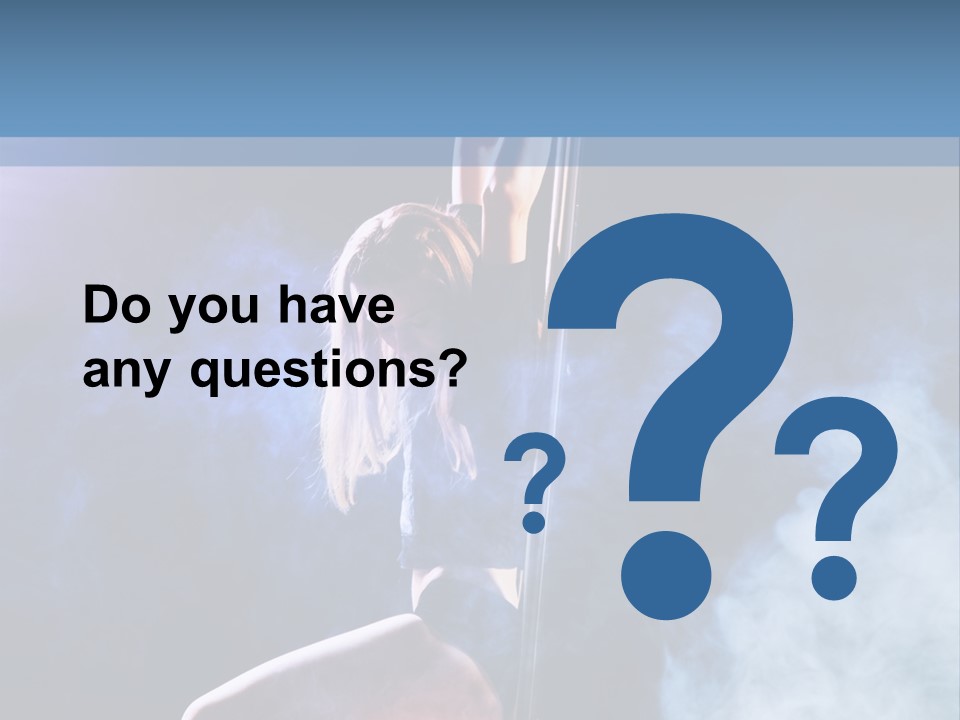 A Woman In A Pole Dancing Pose On A Stage PowerPoint Template