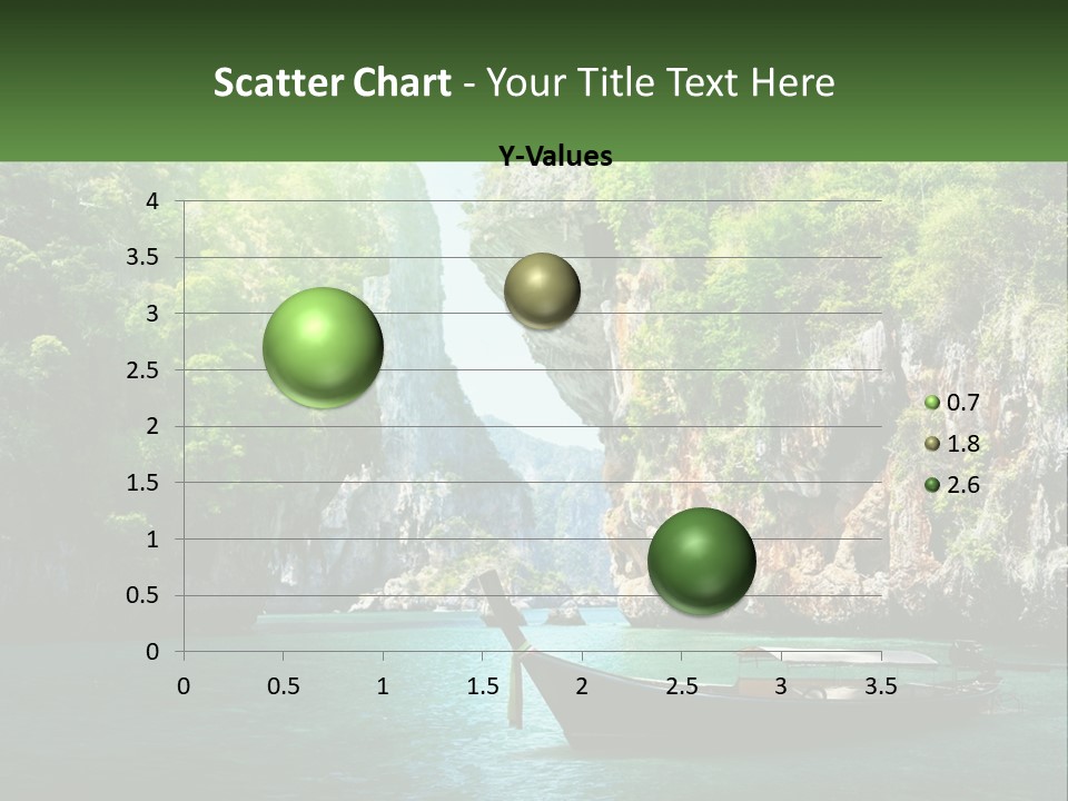 A Boat Floating On Top Of A Lake Next To A Mountain PowerPoint Template