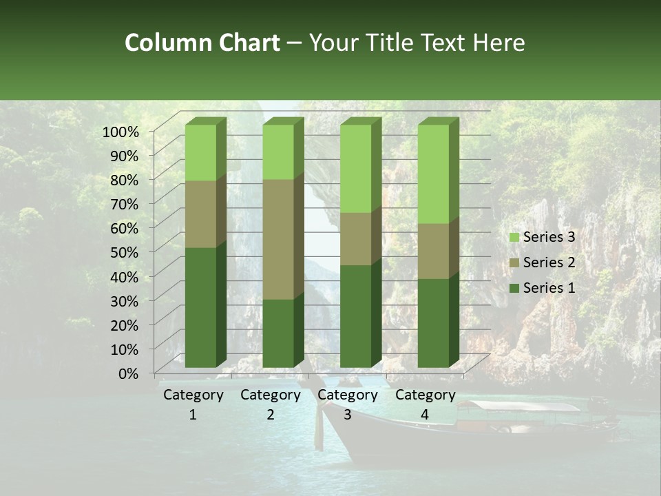 A Boat Floating On Top Of A Lake Next To A Mountain PowerPoint Template
