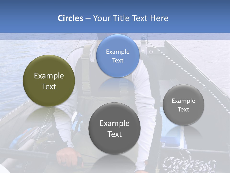 A Man Sitting In A Boat On The Water PowerPoint Template