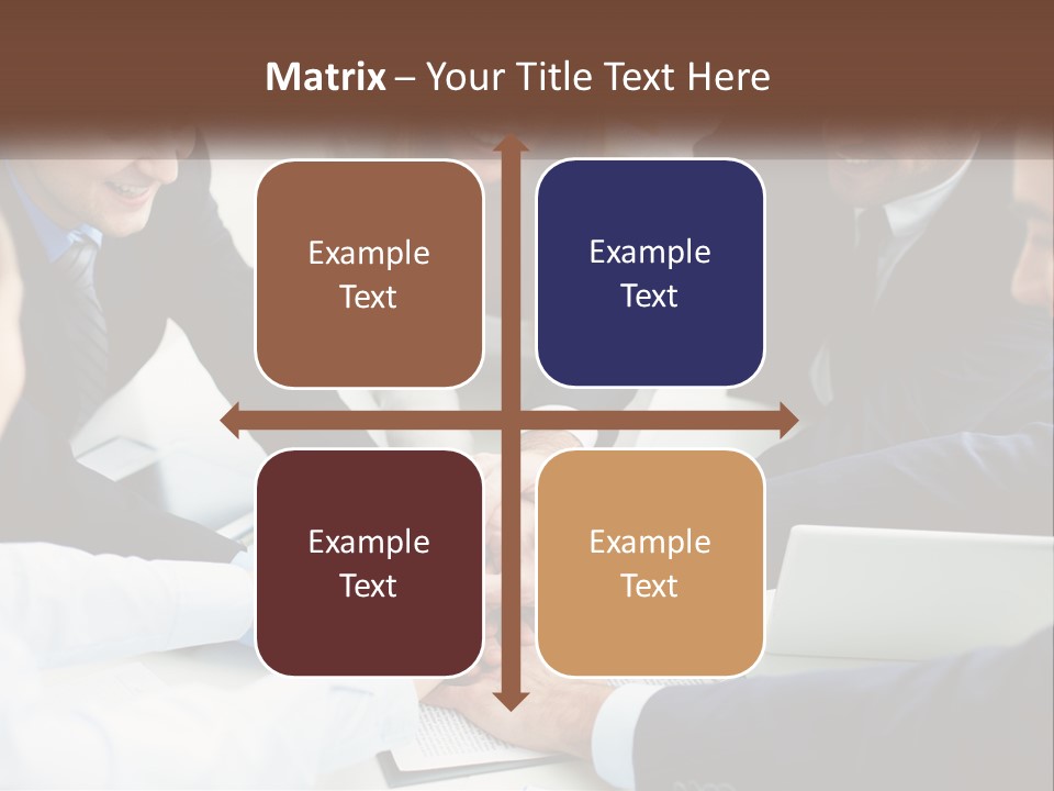 A Group Of Business People Putting Their Hands Together PowerPoint Template