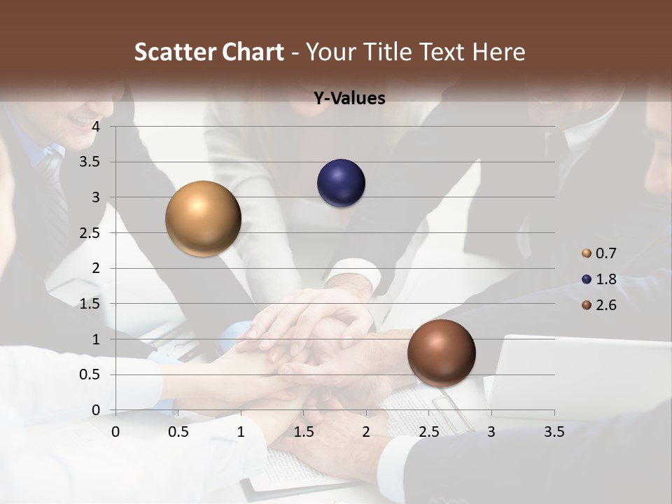 A Group Of Business People Putting Their Hands Together PowerPoint Template