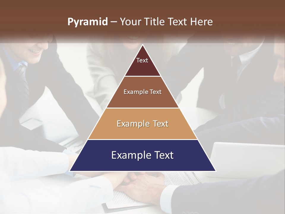 A Group Of Business People Putting Their Hands Together PowerPoint Template