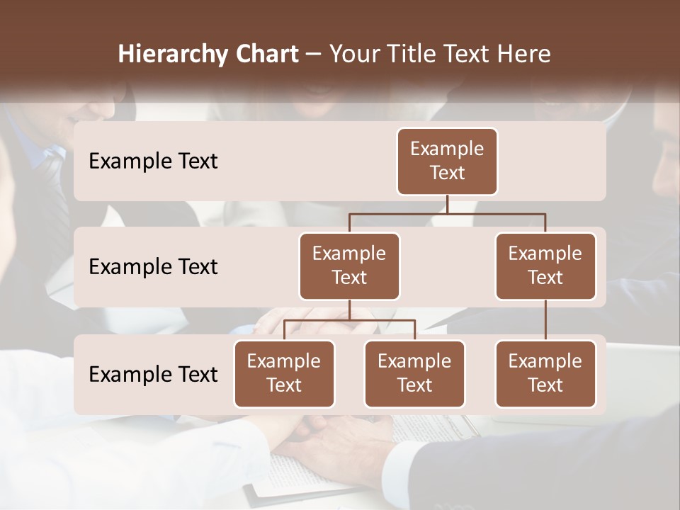 A Group Of Business People Putting Their Hands Together PowerPoint Template