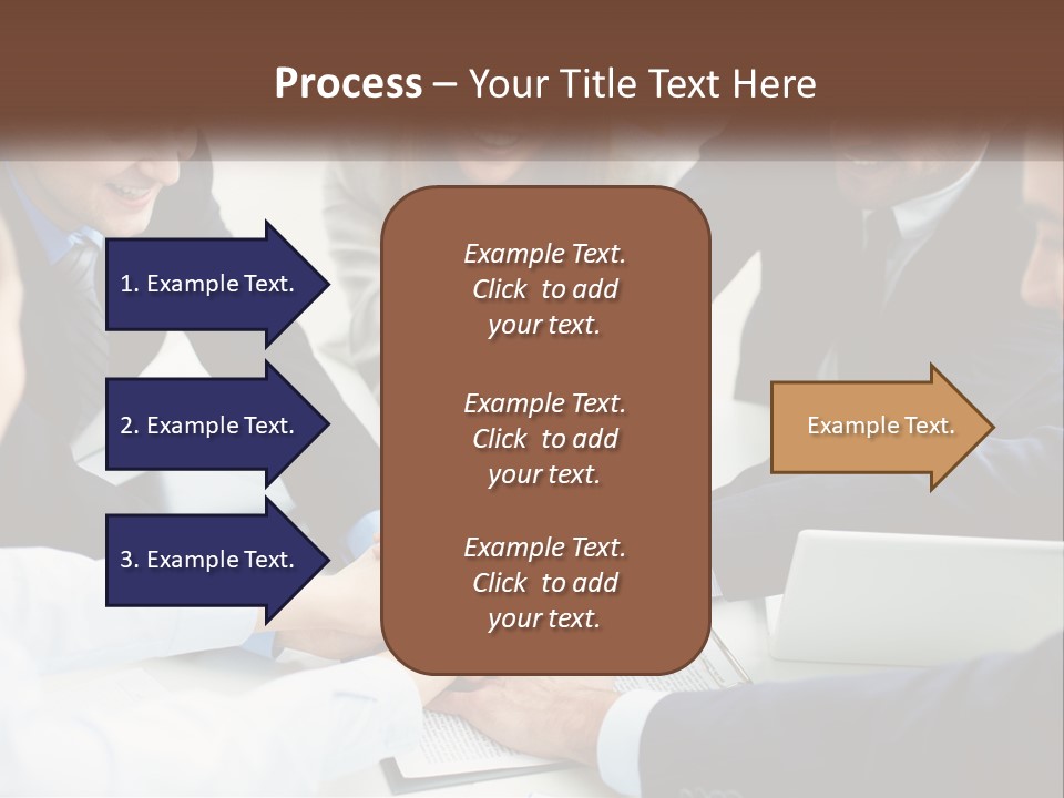 A Group Of Business People Putting Their Hands Together PowerPoint Template