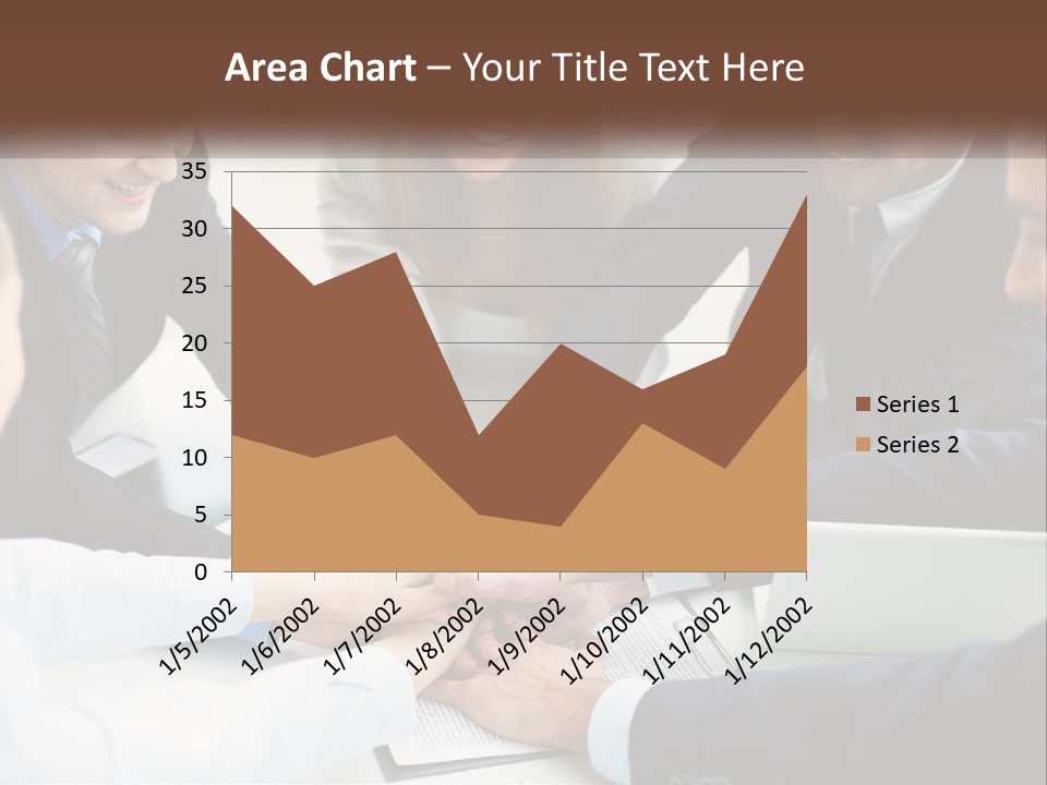 A Group Of Business People Putting Their Hands Together PowerPoint Template