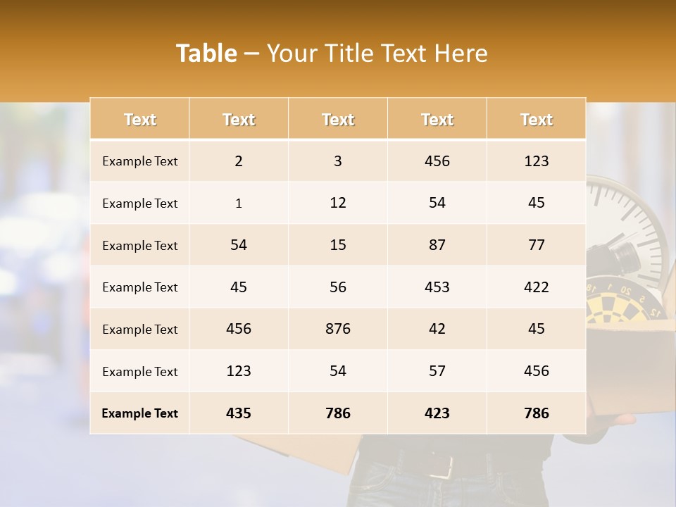 A Man Holding A Box With A Clock Inside Of It PowerPoint Template