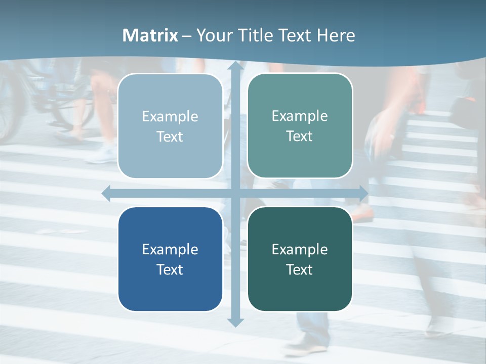 A Group Of People Walking Across A Cross Walk PowerPoint Template
