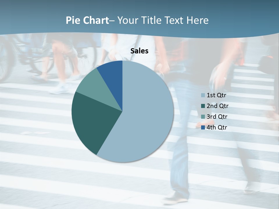 A Group Of People Walking Across A Cross Walk PowerPoint Template