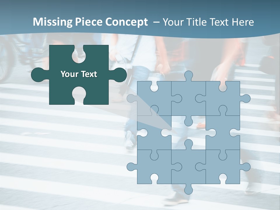 A Group Of People Walking Across A Cross Walk PowerPoint Template