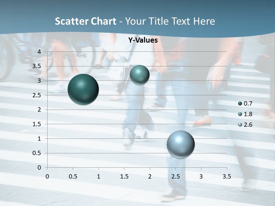 A Group Of People Walking Across A Cross Walk PowerPoint Template