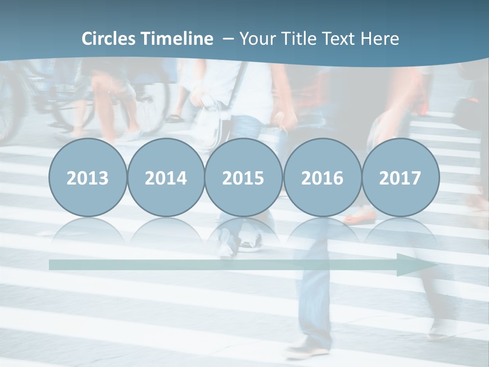 A Group Of People Walking Across A Cross Walk PowerPoint Template