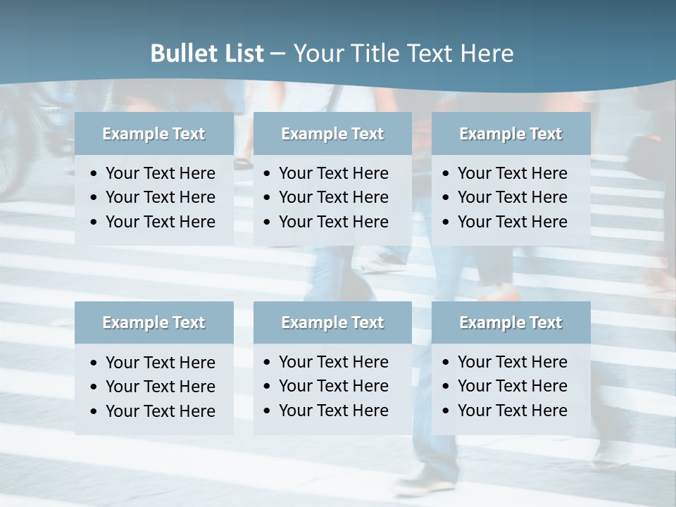 A Group Of People Walking Across A Cross Walk PowerPoint Template