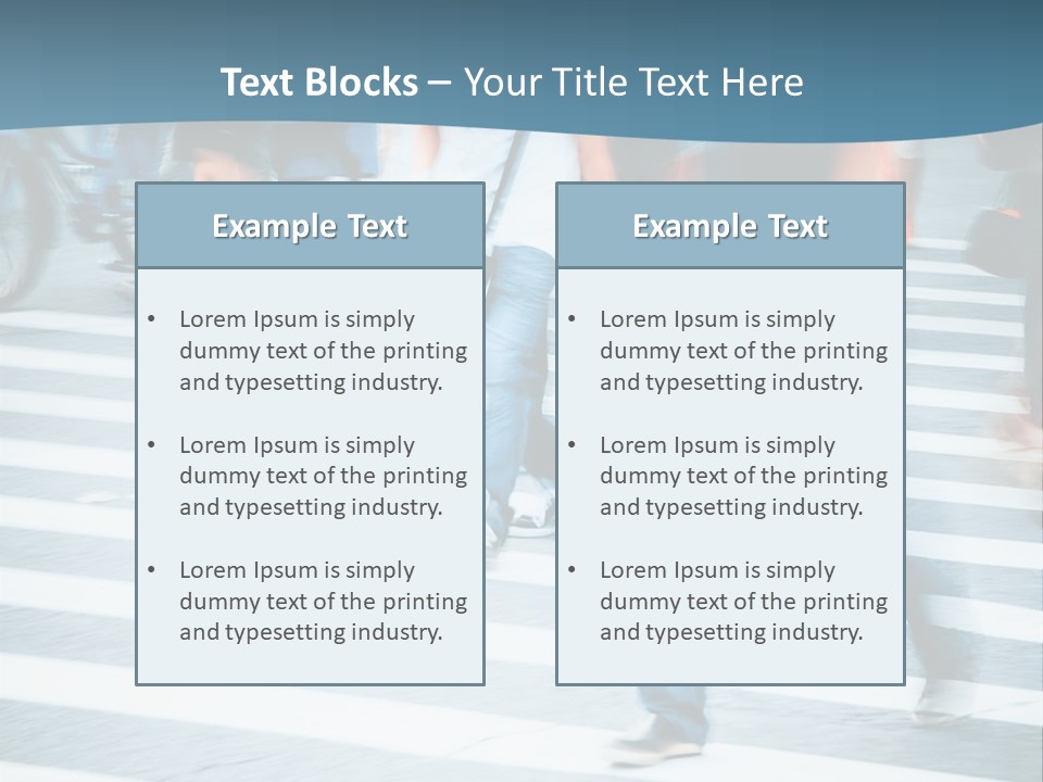 A Group Of People Walking Across A Cross Walk PowerPoint Template