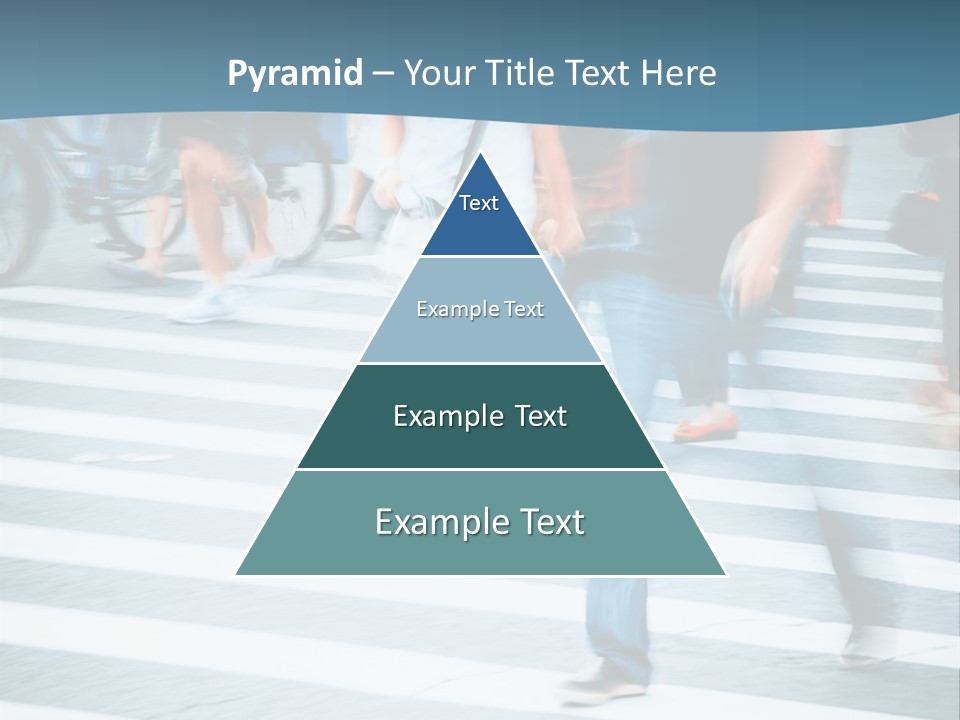 A Group Of People Walking Across A Cross Walk PowerPoint Template