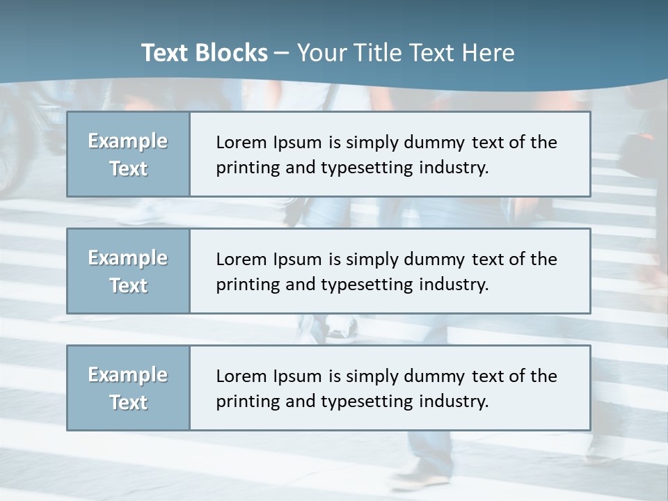 A Group Of People Walking Across A Cross Walk PowerPoint Template