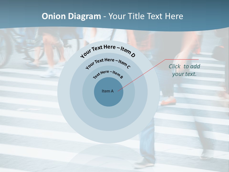 A Group Of People Walking Across A Cross Walk PowerPoint Template