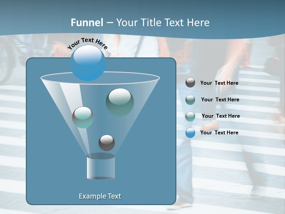 A Group Of People Walking Across A Cross Walk PowerPoint Template