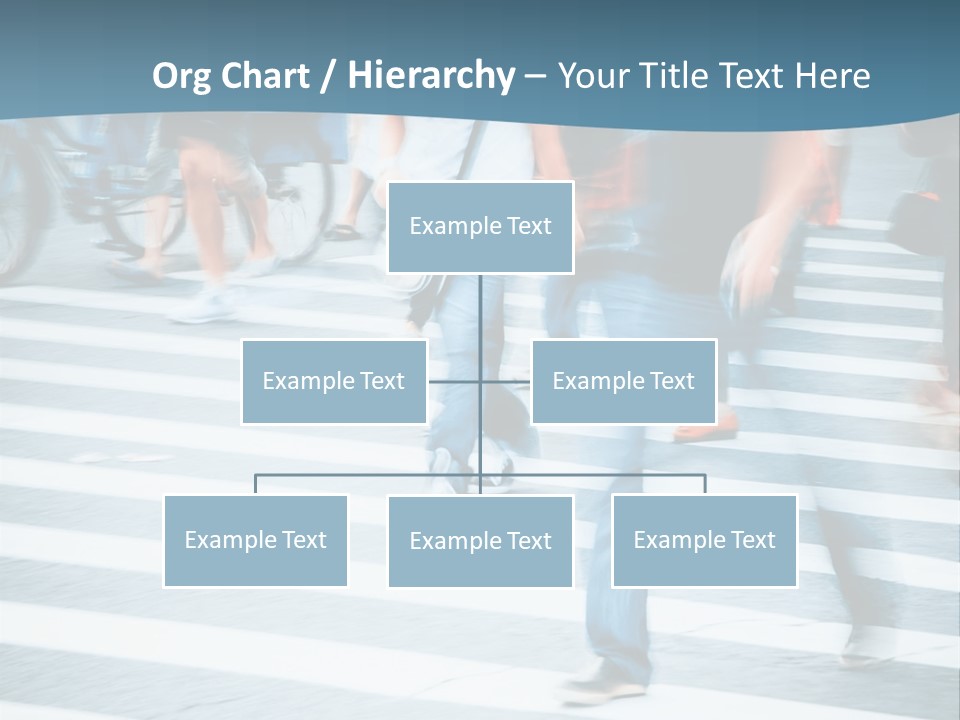 A Group Of People Walking Across A Cross Walk PowerPoint Template