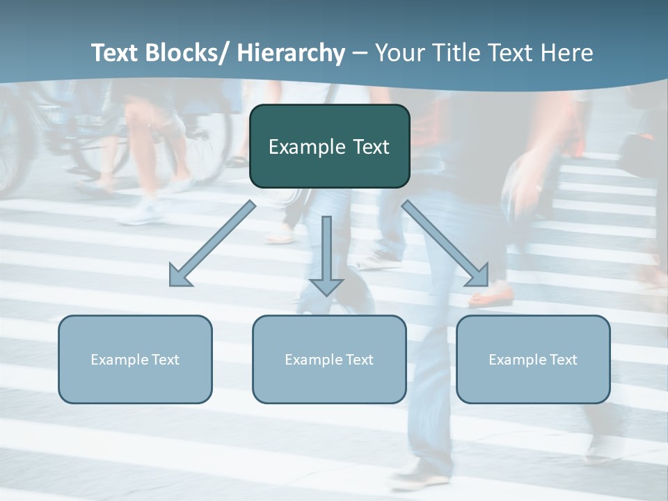 A Group Of People Walking Across A Cross Walk PowerPoint Template