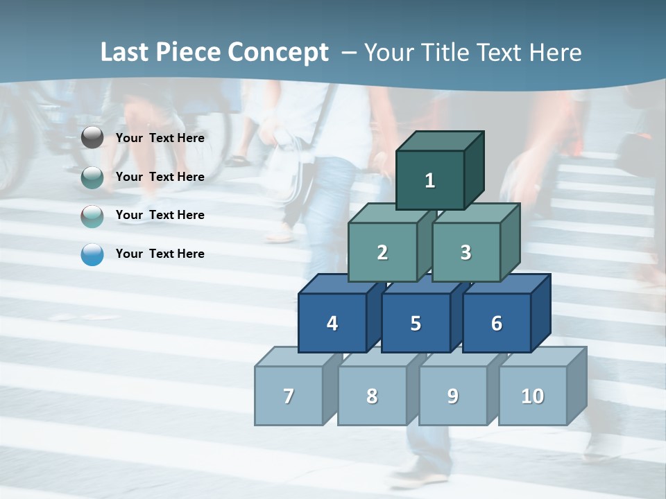 A Group Of People Walking Across A Cross Walk PowerPoint Template