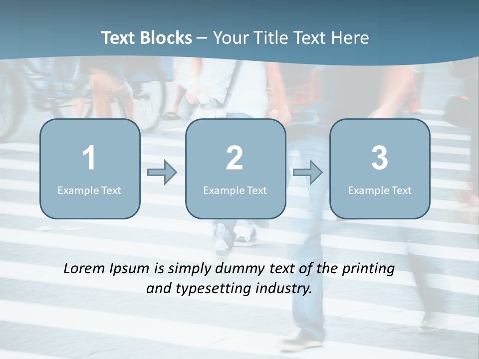 A Group Of People Walking Across A Cross Walk PowerPoint Template