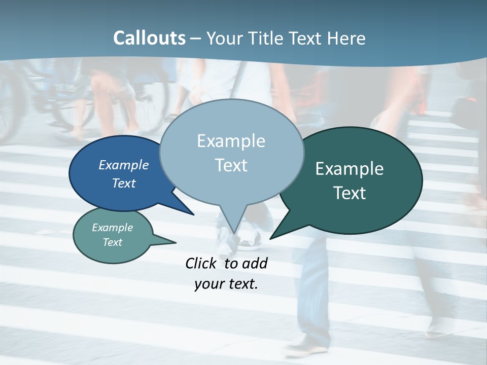 A Group Of People Walking Across A Cross Walk PowerPoint Template