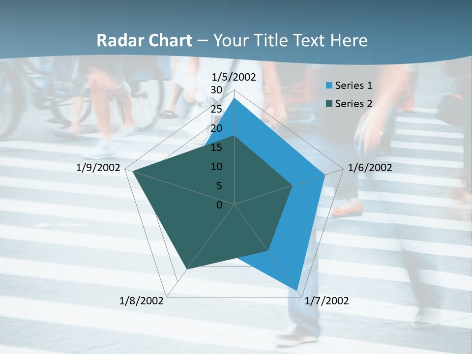 A Group Of People Walking Across A Cross Walk PowerPoint Template