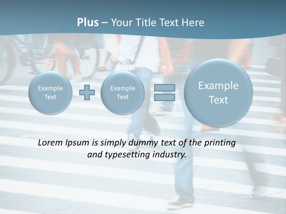 A Group Of People Walking Across A Cross Walk PowerPoint Template