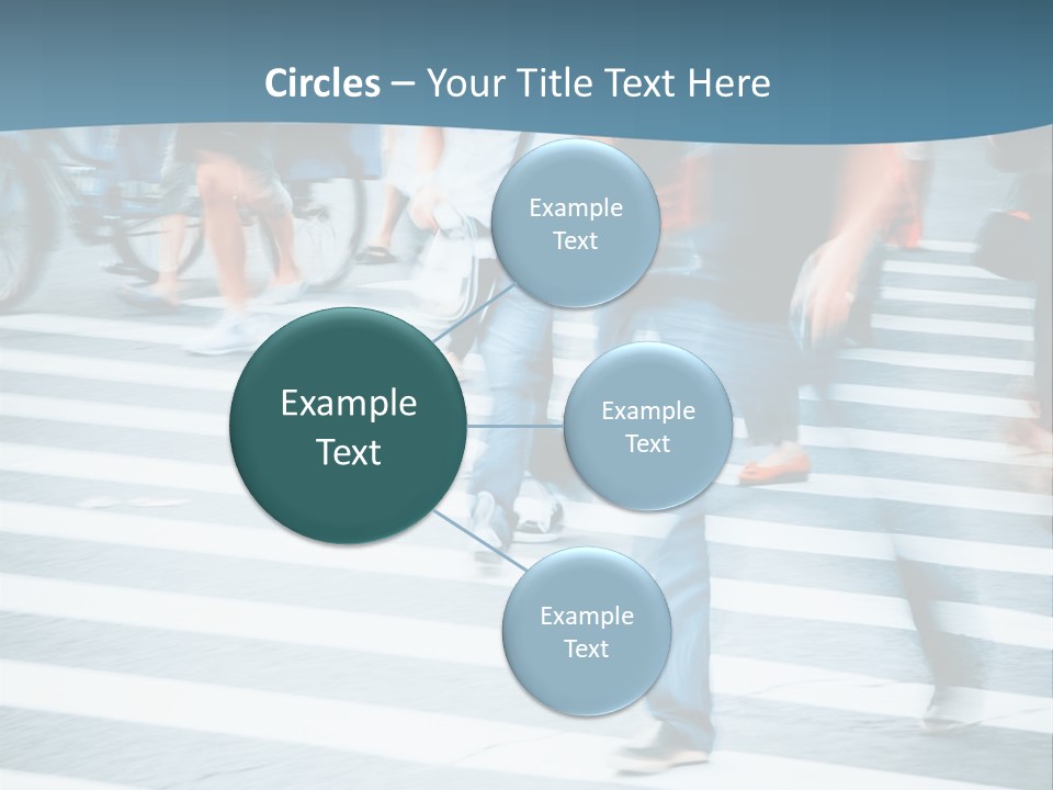 A Group Of People Walking Across A Cross Walk PowerPoint Template