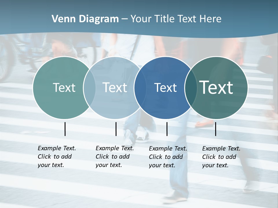 A Group Of People Walking Across A Cross Walk PowerPoint Template
