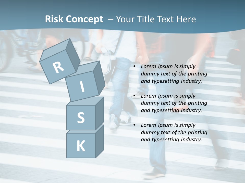A Group Of People Walking Across A Cross Walk PowerPoint Template
