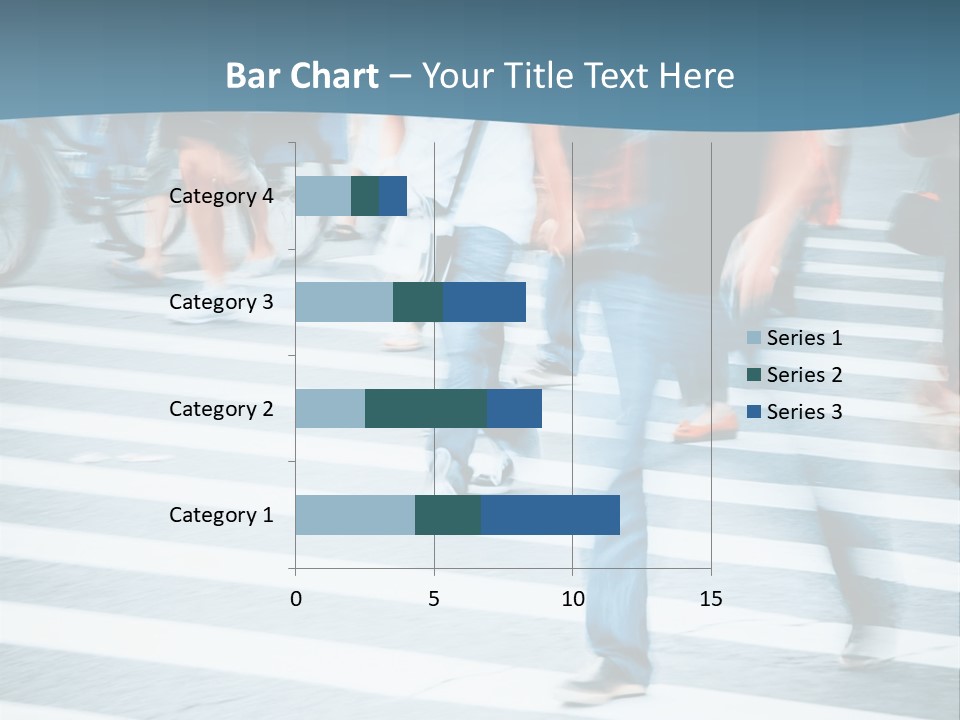 A Group Of People Walking Across A Cross Walk PowerPoint Template