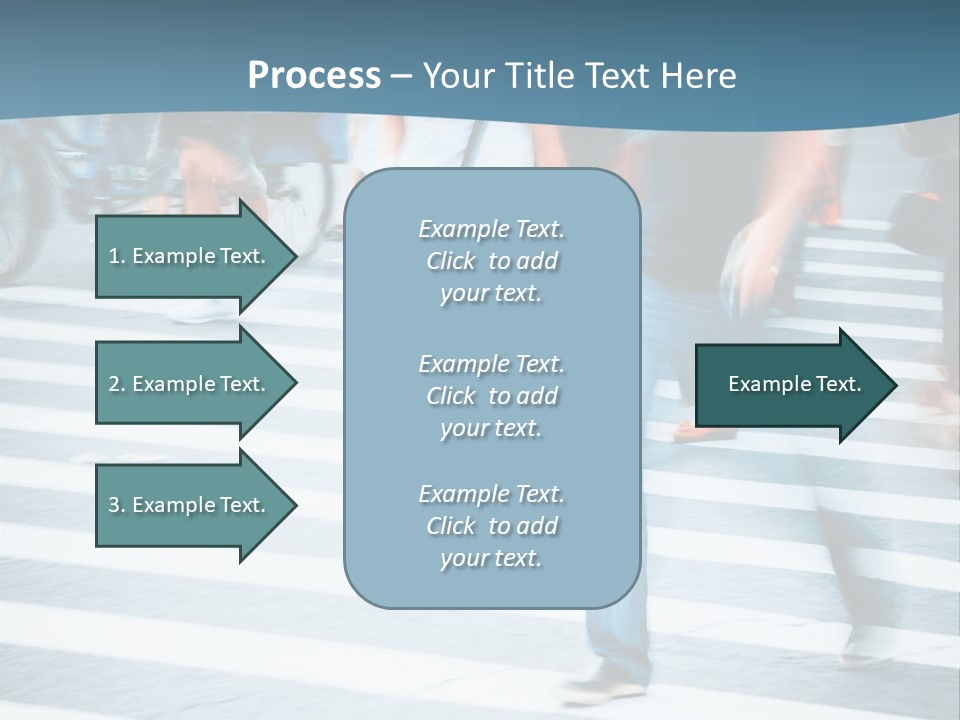 A Group Of People Walking Across A Cross Walk PowerPoint Template
