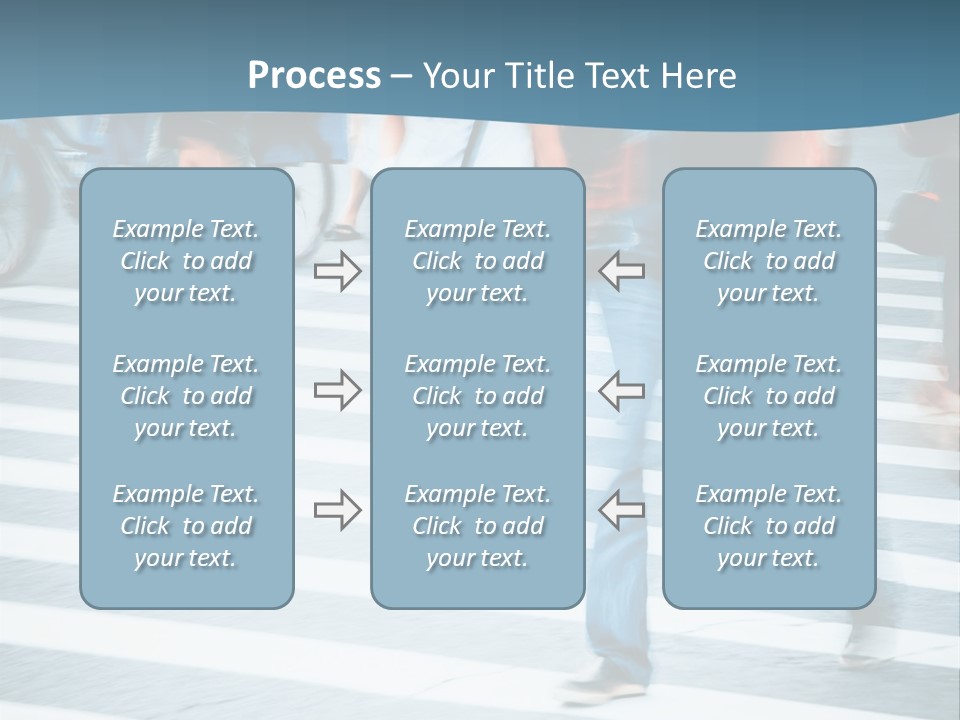 A Group Of People Walking Across A Cross Walk PowerPoint Template