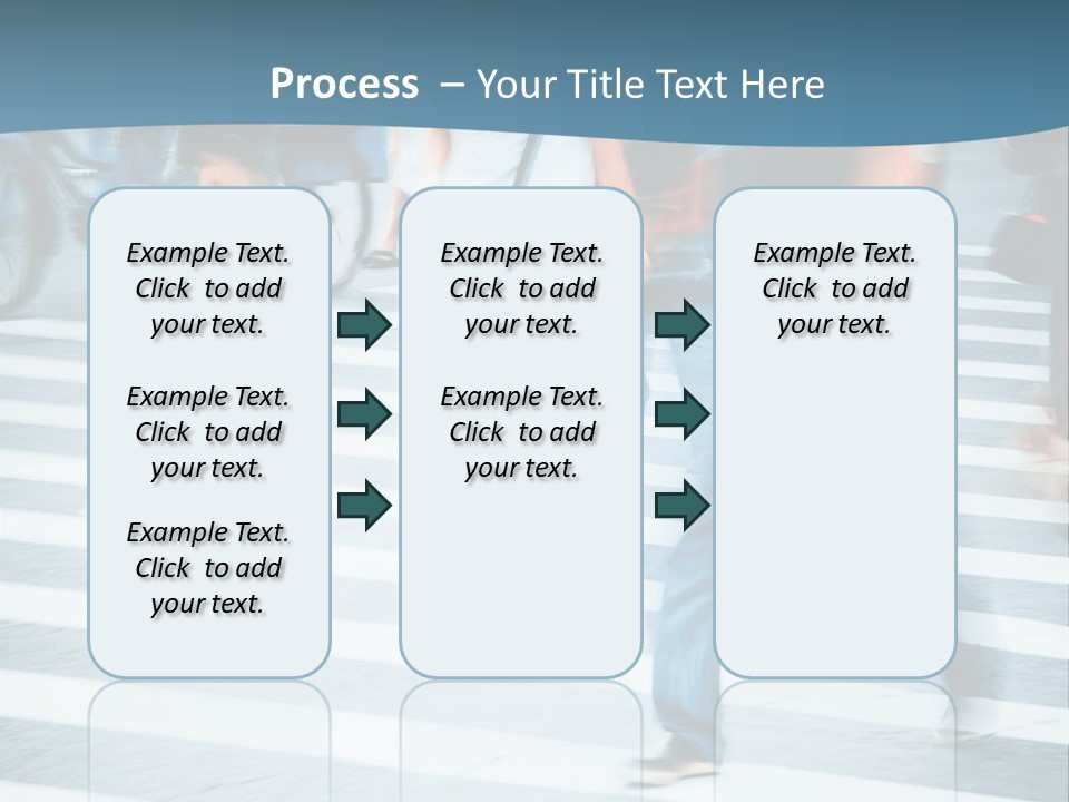 A Group Of People Walking Across A Cross Walk PowerPoint Template