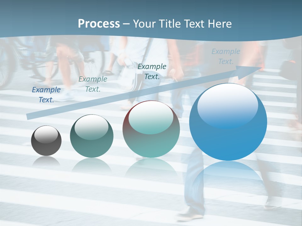A Group Of People Walking Across A Cross Walk PowerPoint Template