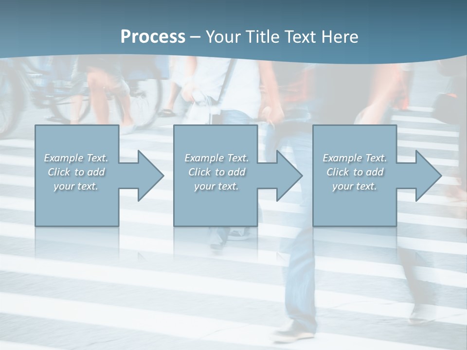A Group Of People Walking Across A Cross Walk PowerPoint Template