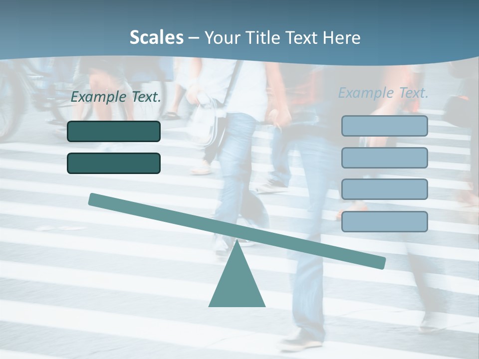A Group Of People Walking Across A Cross Walk PowerPoint Template