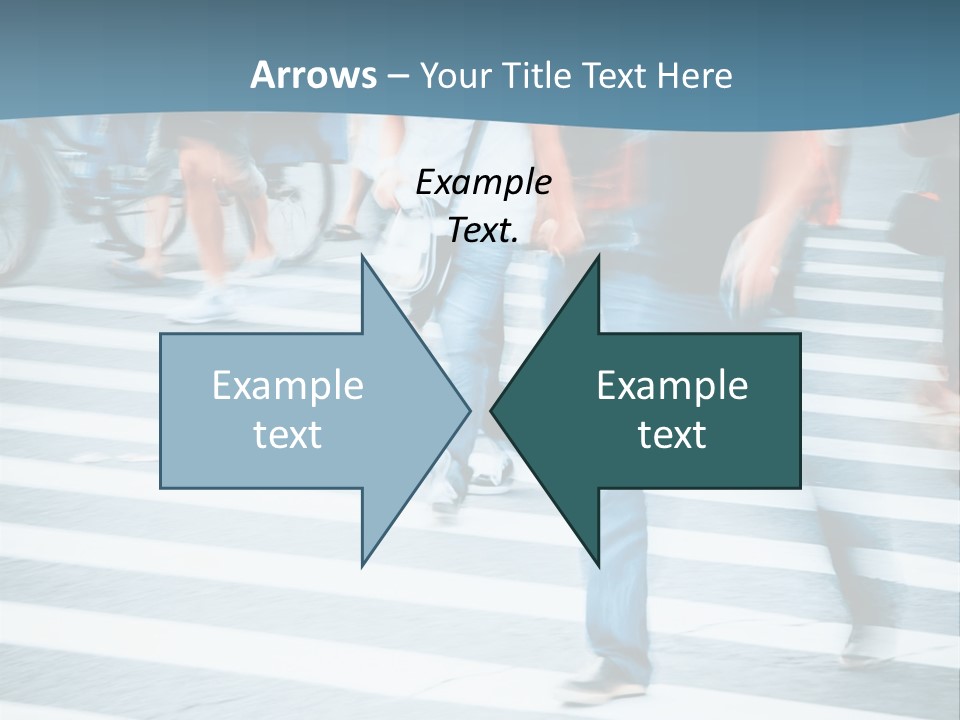A Group Of People Walking Across A Cross Walk PowerPoint Template
