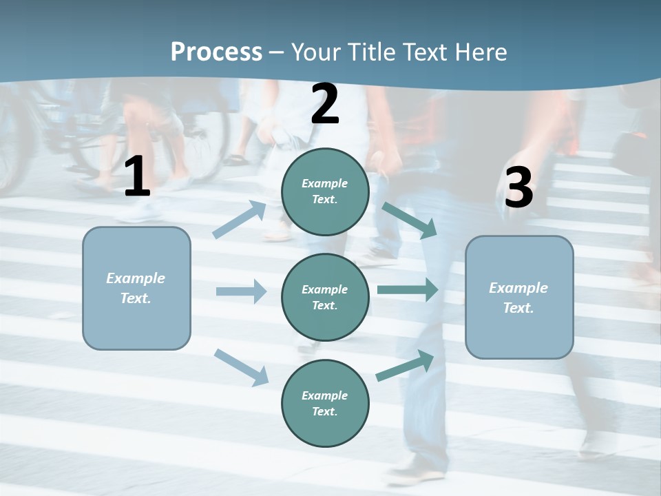 A Group Of People Walking Across A Cross Walk PowerPoint Template
