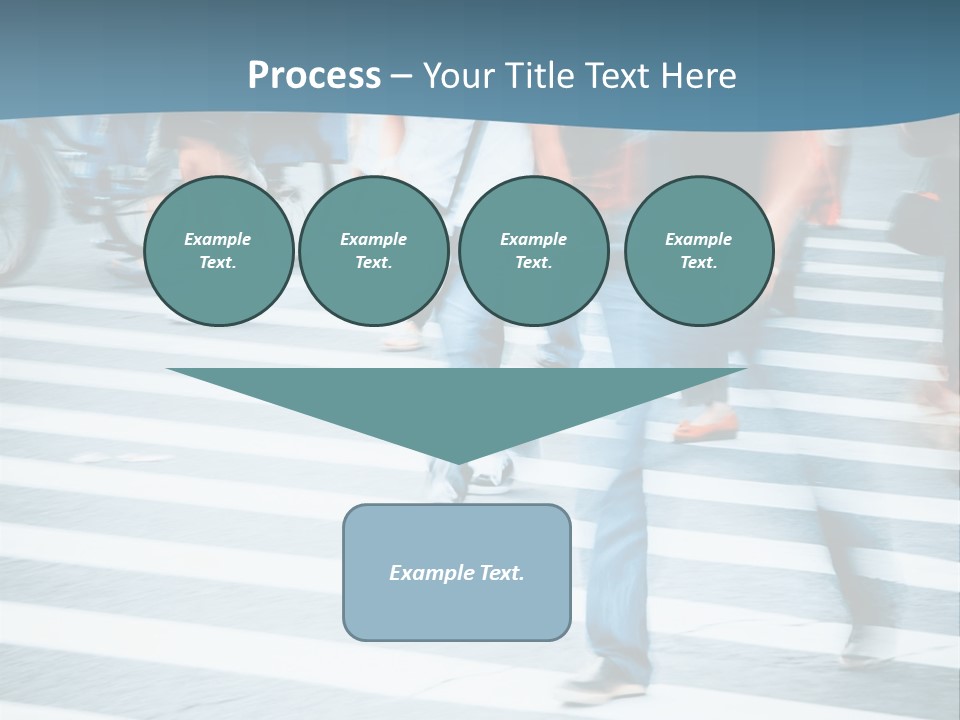 A Group Of People Walking Across A Cross Walk PowerPoint Template