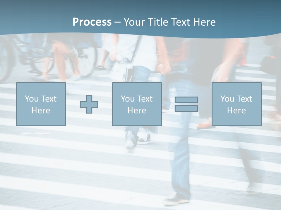 A Group Of People Walking Across A Cross Walk PowerPoint Template