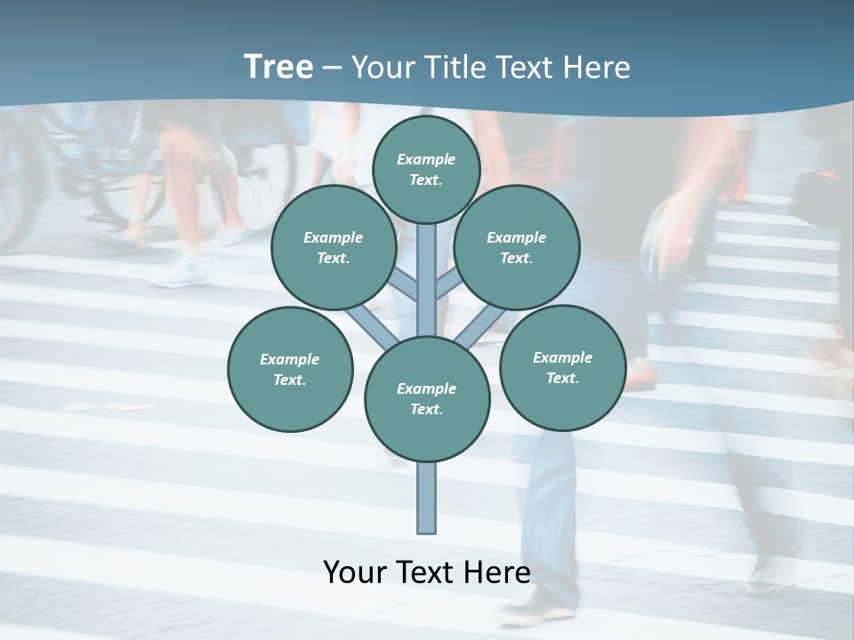 A Group Of People Walking Across A Cross Walk PowerPoint Template