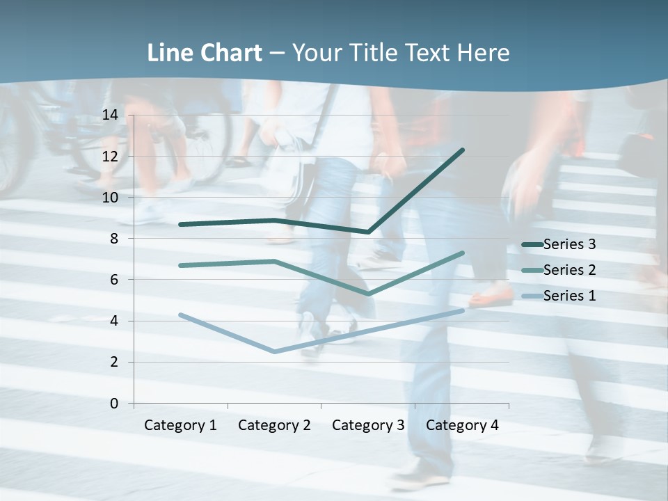 A Group Of People Walking Across A Cross Walk PowerPoint Template