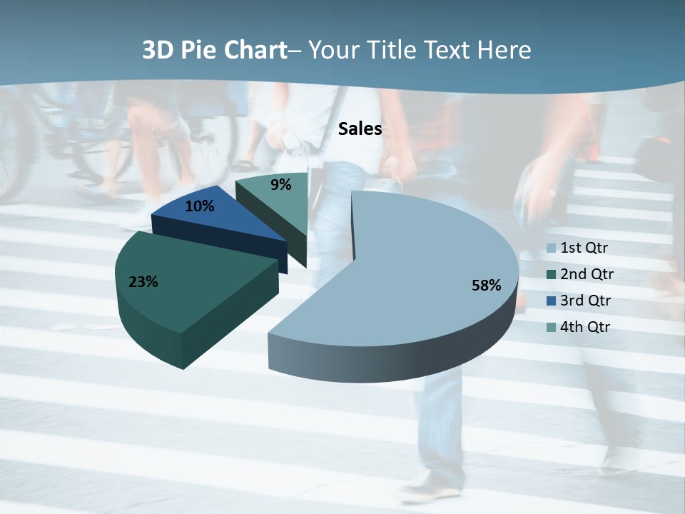 A Group Of People Walking Across A Cross Walk PowerPoint Template