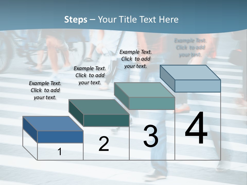 A Group Of People Walking Across A Cross Walk PowerPoint Template