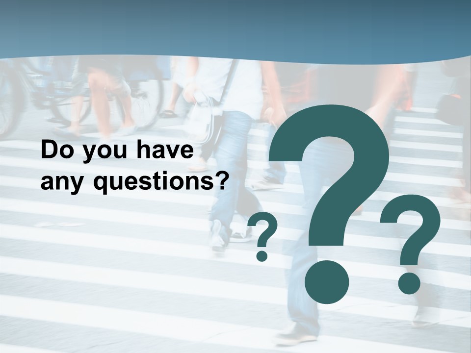 A Group Of People Walking Across A Cross Walk PowerPoint Template