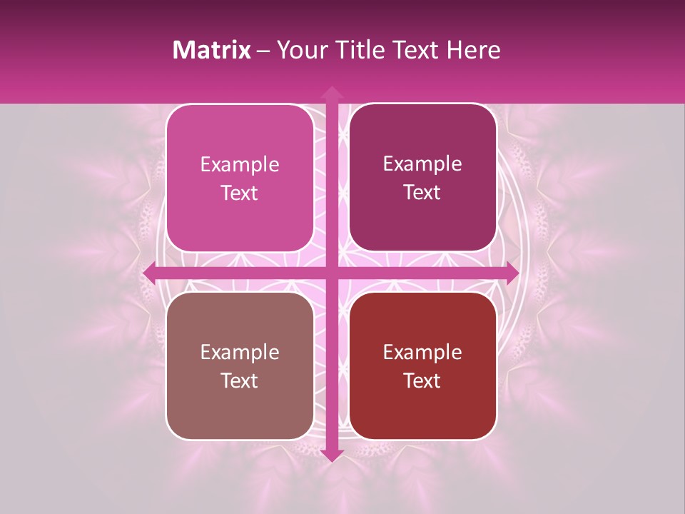 A Pink Flower Of Life Powerpoint Presentation PowerPoint Template